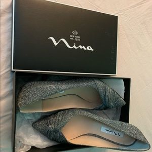 Nina low heel dressy shoes. Like new on its box
